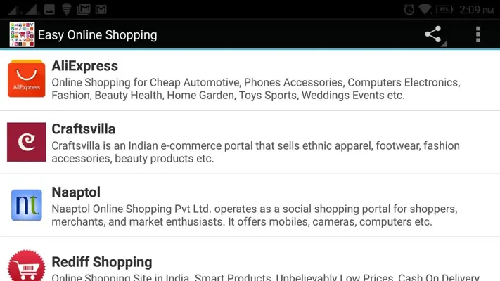 Easy Online Shopping India android App screenshot 1